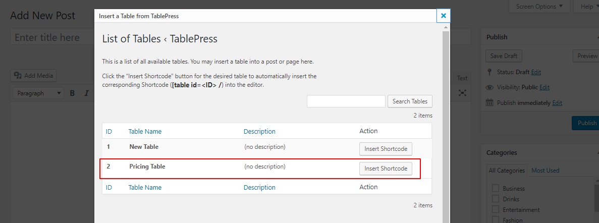 how-to-add-tables-in-wordpress-tablepress-step-6