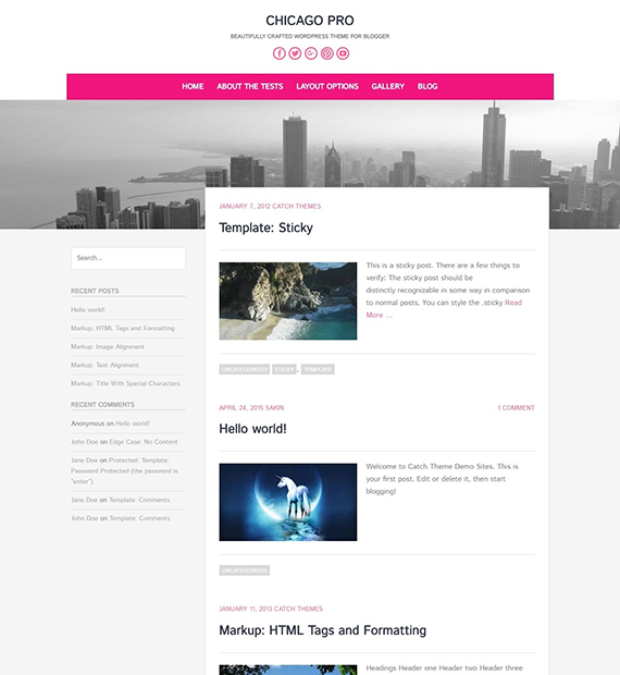 Chicago-WordPress-blog-theme