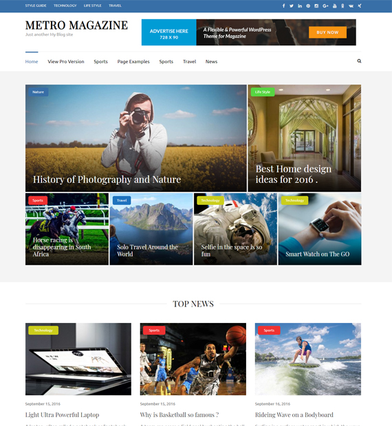 WordPress-Magazine-theme-Metro-Magazine